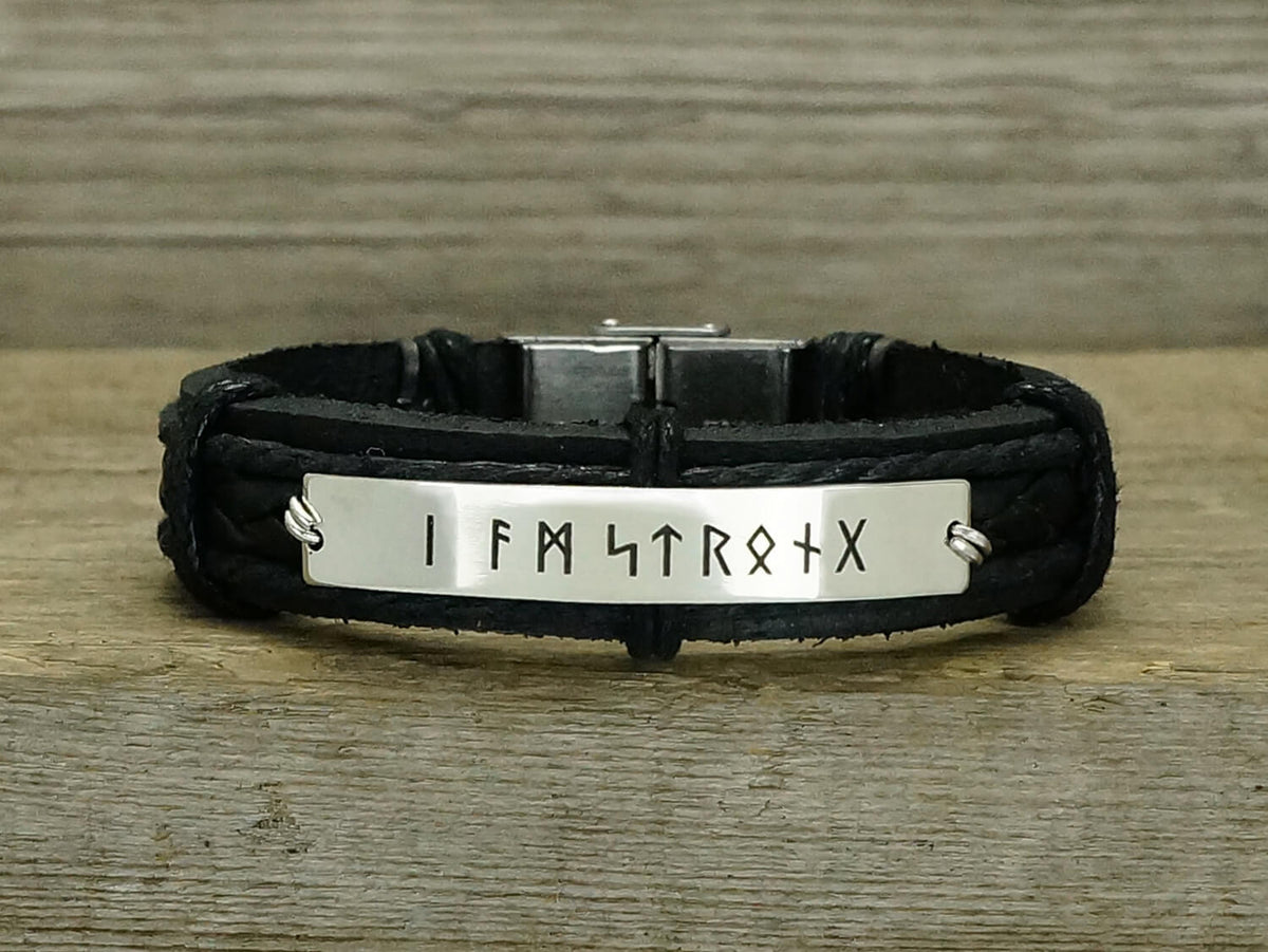 Viking Bracelet en Acier Inoxydable Bracelet pour Homme Runes