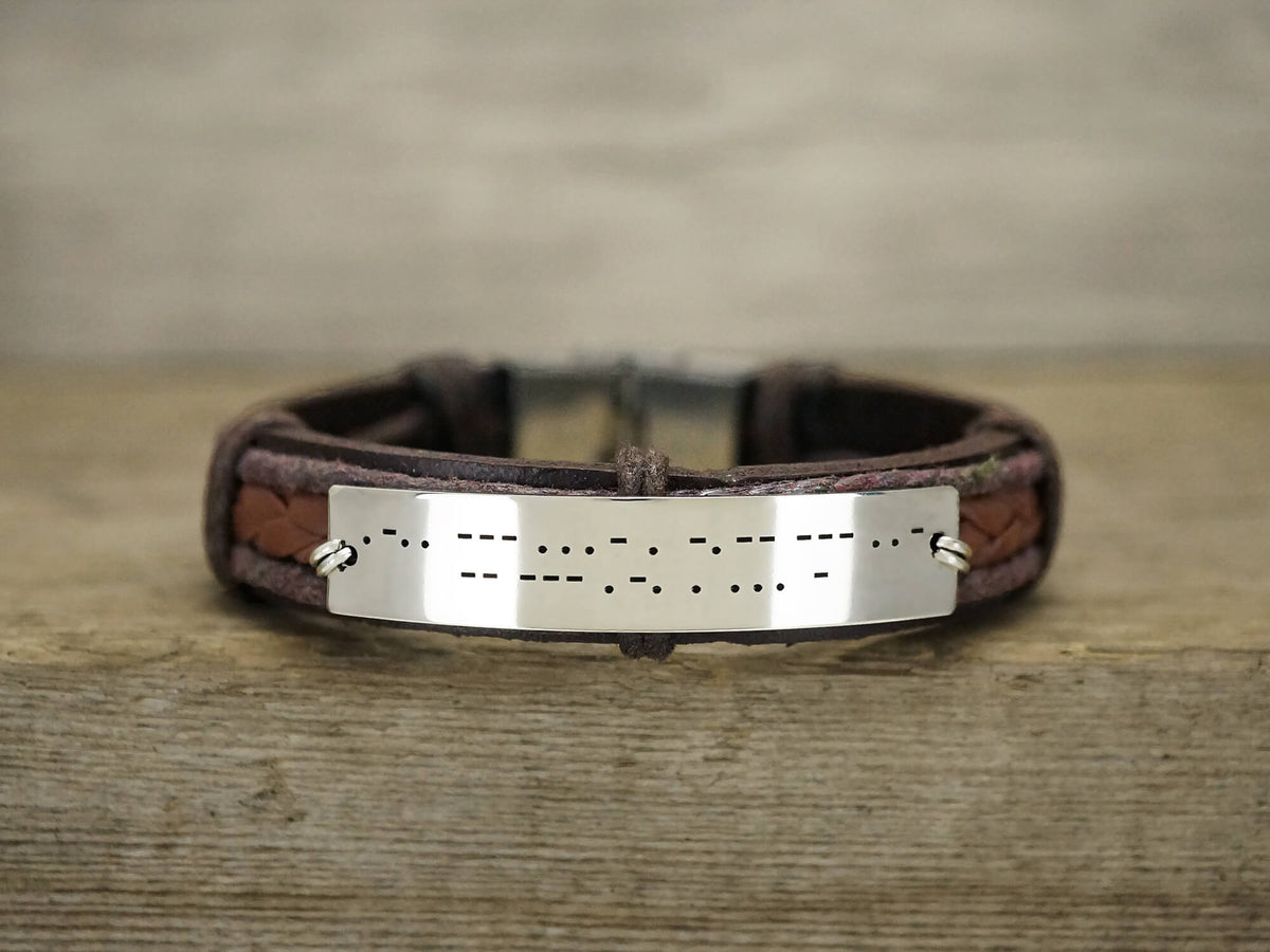 Morse code bracelet mens on sale
