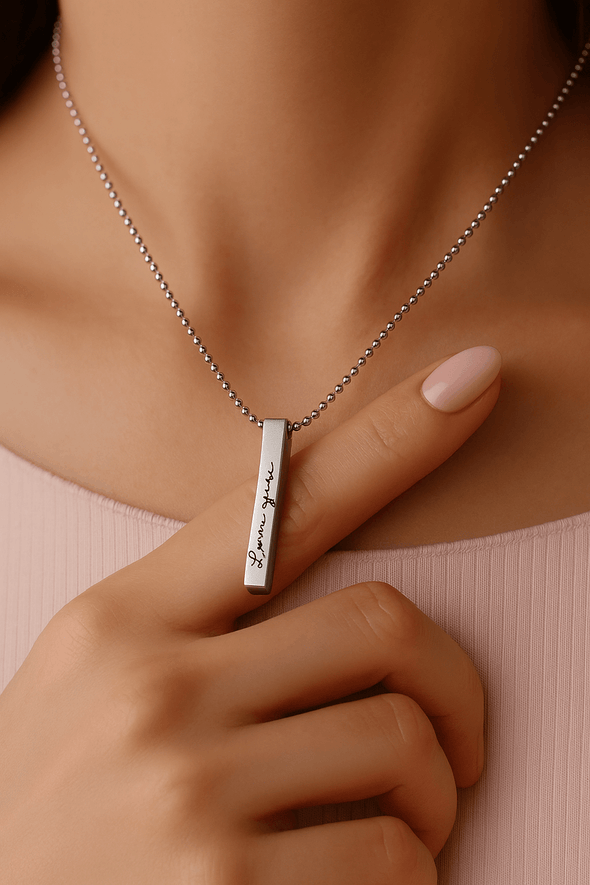 Signature Necklace, Mother Daughter Jewelry, Custom Handwritten Necklace, Engraved Memorial Necklace