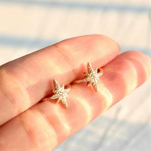 Star ear cuffs, ear cuff no piercing