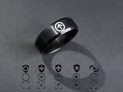 Custom BDSM Black Ring- Male Owned- Slave Ring-Submissive Men's Day Jewelry