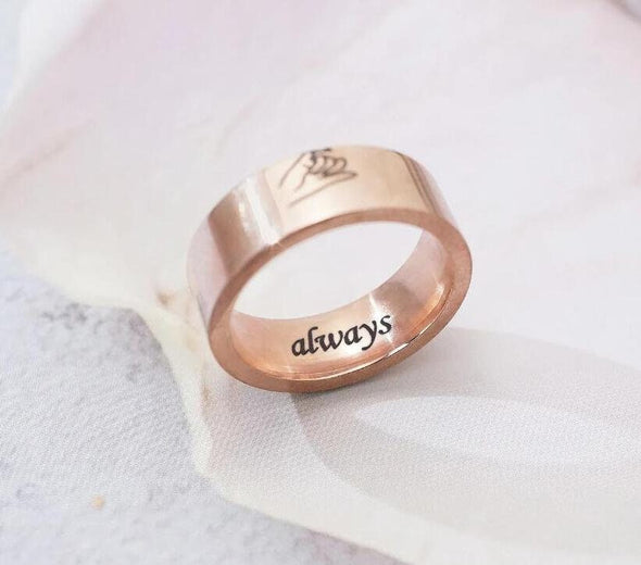 Pinky Promise Rings Friendship, Custom Matching Couple Rings, Pinky Swear Rings, Wedding Rings Engagement Anniversary Gift