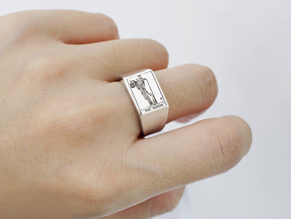 Tarot Card Ring 22 CARDS, Best Friend Birthday Gift, Summer Jewelry, Gift for Darling, Dainty Tag Pendant Ring, Spiritual Jewelry