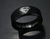 Marvels Jewelry for Men, Super Hero Ring, Large Size Stainless Steel Ring Black