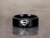 Marvels Jewelry for Men, Super Hero Ring, Large Size Stainless Steel Ring Black