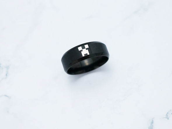 Minecraft Rings for Couple, Minecraft Gaming Inspired Rings, Custom Engraved Gift for Couple