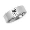 Spiderman Ring Silver/Black/Gold/Rose/Blue, Custom Logo Ring