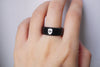 Custom BDSM Black Ring- Male Owned- Slave Ring-Submissive Men's Day Jewelry