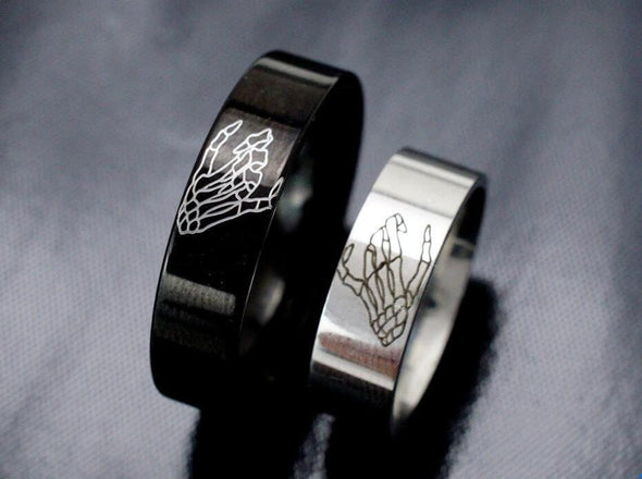 Bestie Skeleton Pinky Swear Rings, Matching Rings For Friendship | Best Friend Birthday Gift | Valentine's Day Gift