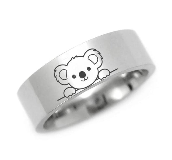 Cute Koala Ring, Peeking Koala & Sleeping Koala