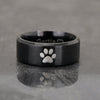 Custom Paw Print Ring- Engraved Pet Name Ring- Personalized Pet Ring