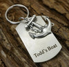 Personalized Keychain for Men, Anchor Key Ring, Coordinate Keychain, Gift for Him