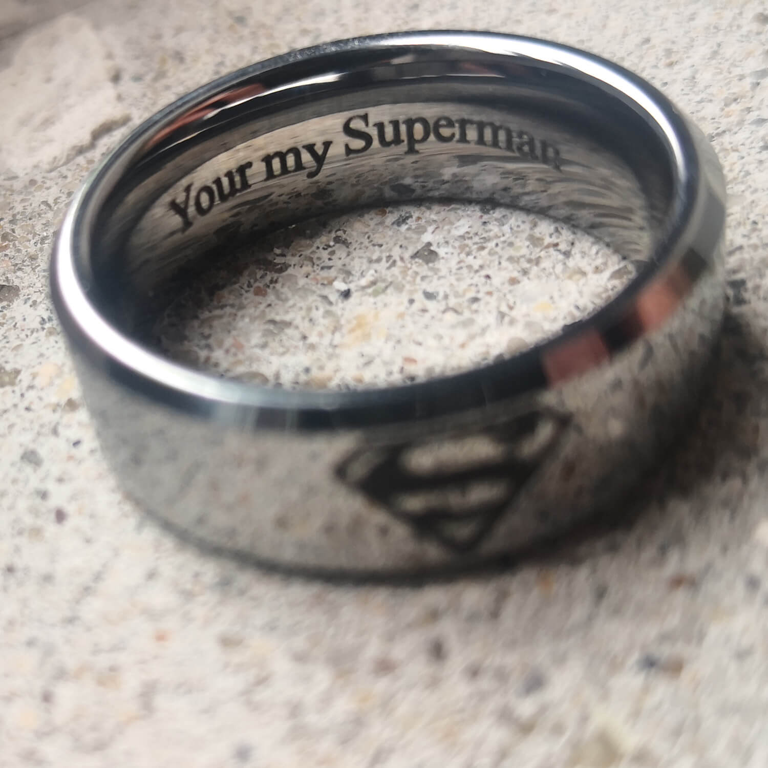 Red Ring Man Superman Engagement Ring