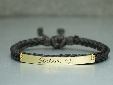 Sister Bracelet, Sister Jewelry, Cord Braided Bracelet