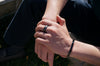 Black Cuff Bracelet for Men- Custom Coordinates Engraved - GPS -longitude latitude - Location Jewelry- Stainless Steel