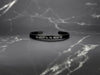 Black Cuff Bracelet for Men- Custom Coordinates Engraved - GPS -longitude latitude - Location Jewelry- Stainless Steel