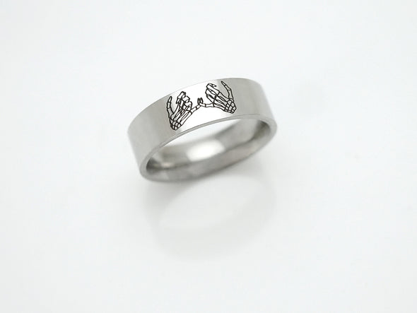 Skeleton Pinky Promise Ring for Him and Her, Promise Forever Ring for Woman