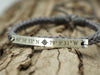 Custom Coordinates Bracelet, Compass Bracelet, Engraved Cord Bracelet