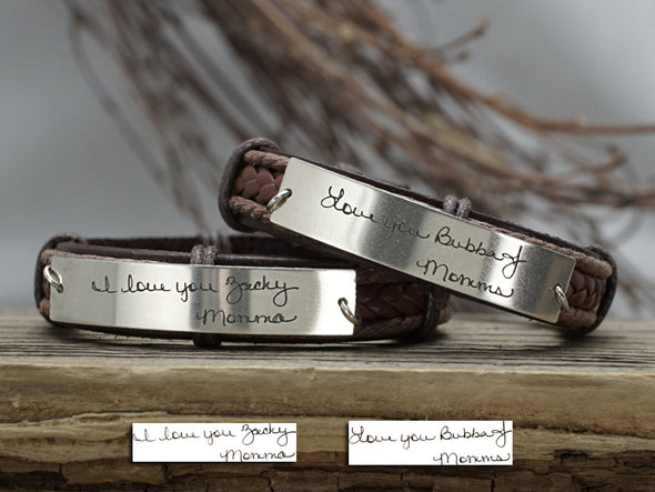 Actual Handwriting Bracelets- set of two