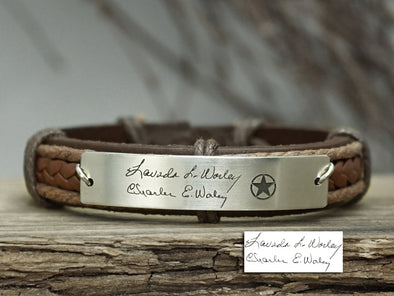 Actual Handwriting Bracelet, Custom Symbol& Signature Bracelet