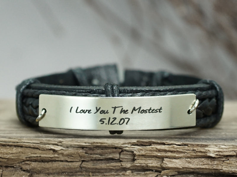 Mens Love Reminder Leather Bracelet | Under the Rose