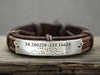 Morse Code Bracelet, Coordinate Bracelet, Secret Message Engraved Bracelet