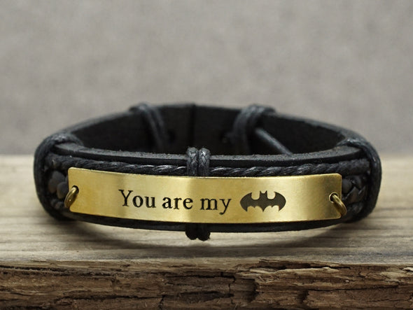 You are My Batman Bracelet, Superhero Bracelet, Fathers Day Gift