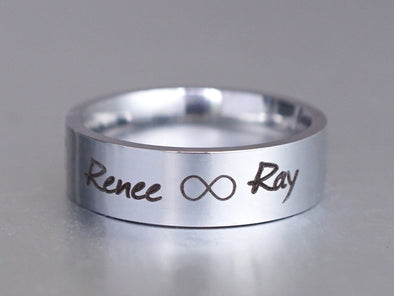 Personalized Infinity Ring, Promise Ring, Infinity Name Ring