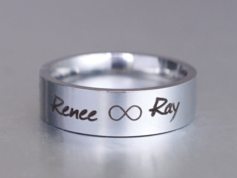 Custom Infinity Ring Personalized Infinity Ring, Promise Ring, Infinity Name Ring, Engraved