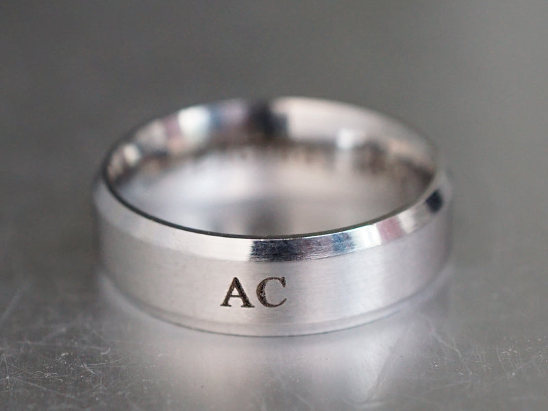 Matching Couple Initial Rings, His and Hers Rings, Personalized Monogr