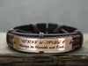 custom coordinate bracelet copper