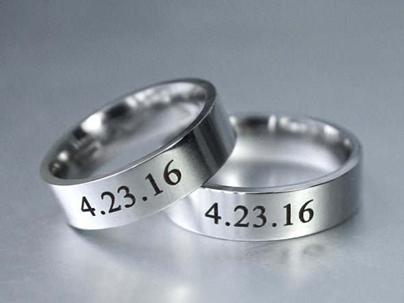 Couples Ring, Date Ring Set, Matching Couple Rings, His and Her Ring