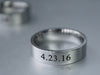 Couples Ring, Date Ring Set, Matching Couple Rings, His and Her Ring, Custom Engraved Wedding Ring