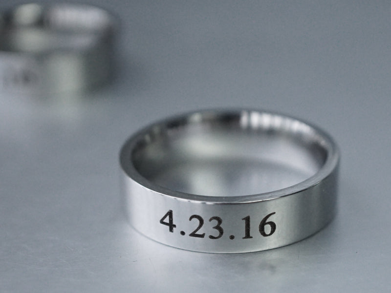 Date Rings Wedding Couples Ring, Date Ring Set, Matching Couple Rings, His and Her Ring,