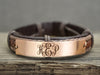 Custom Leather Monogram Bracelet, Initial monogrammed Gift, Mens Engraved Leather Braided Bracelet