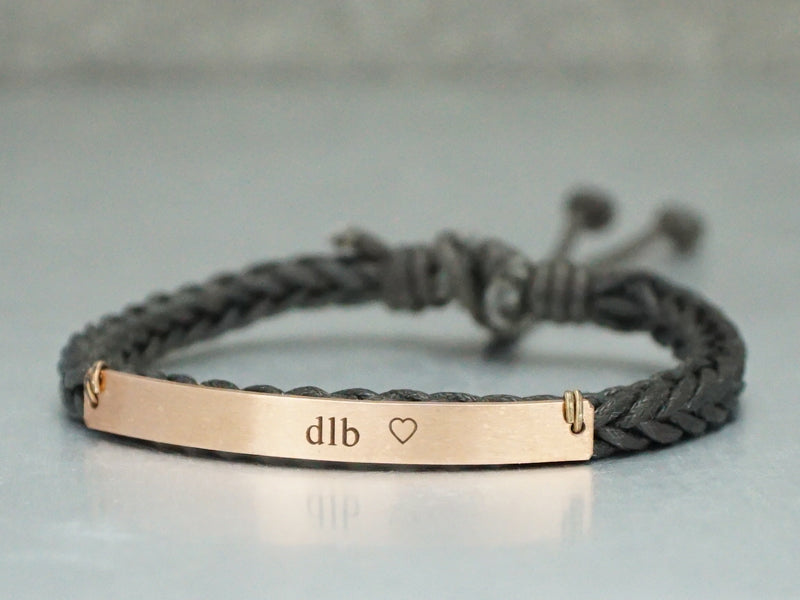 Rose Gold Bracelet | Gift for Her | Personalized Bar Bracelet | Hand  Stamped Jewelry |