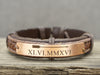 Matching Couple Bracelets, Roman Numeral Bracelet, Date & Arrow Leather Bracelet, His and Hers Gift