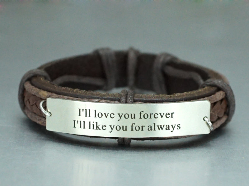 Buy Always and Forever Matching Couple Bracelets Leather Bracelet His and  Her for Her Personalized Anniversary Gift Jewelry Boyfriend Girlfriend  Online in India - Etsy