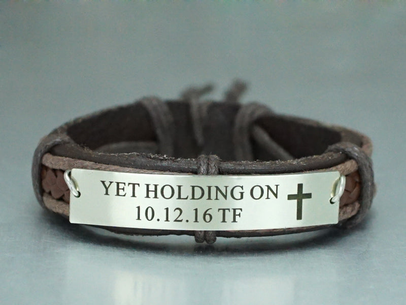 Bible Verse Mens Inspirational Leather Bracelets Bible Verse