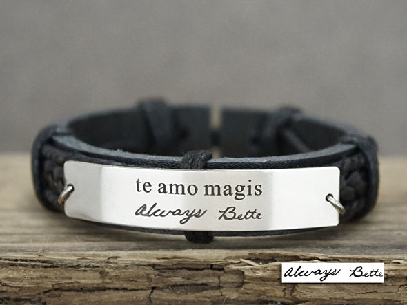 Te Amo Magis Bracelet- I Love you More, Spanish Jewelry, Signature Engraved Bracelet