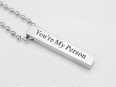 Friendship Necklace, You're My Person Necklace, BFF Gift, Grey's Anatomy Quote