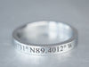 Custom Coordinate Rings For Couples, Matching Couple Rings,Latitude Longitude,Location Engraved Ring