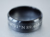 Custom Coordinate Rings For Couples, Matching Couple Rings,Latitude Longitude,Location Engraved Ring