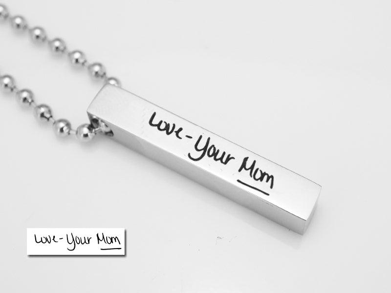 Signature Necklace, Mother Daughter Jewelry, Custom Handwritten Necklace,  Engraved Memorial Necklace