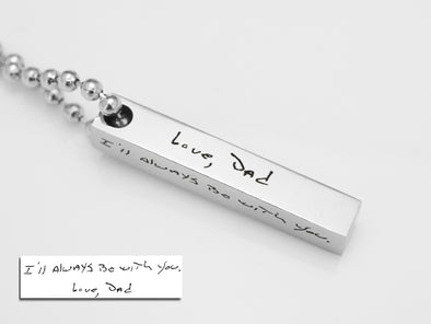 Signature Necklace, Father Daughter Jewelry, Custom Handwritten Necklace