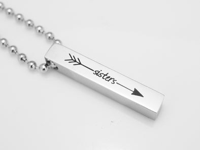 Sister Bar Necklace, lil sis mid sis big sis, Sisters Jewelry /Gifts