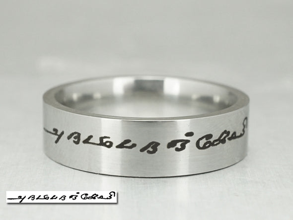 Memorial Signature Ring, Custom Handwriting Ring, Handwritten Jewelry