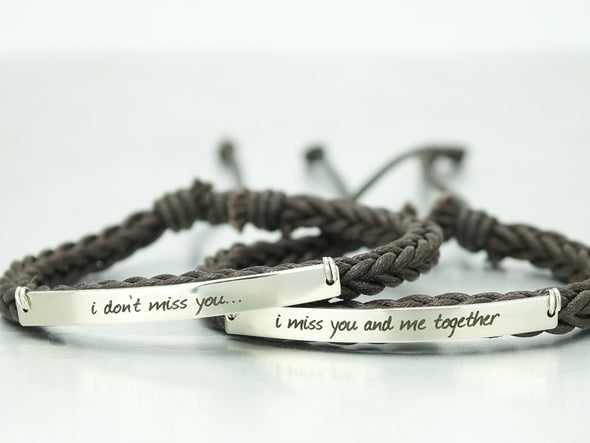 His and Her Bracelets, Boyfriend Girlfriend Jewelry, Matching Couple Bracelets