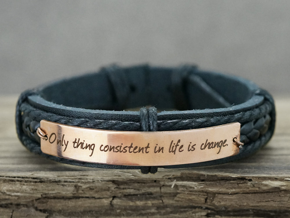 Bracelet For Men Personalized Engraved Leather Bracelets Mens