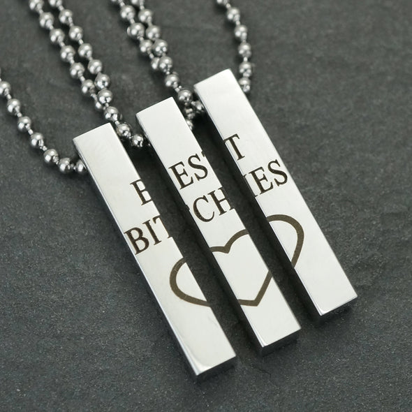 Best Bitches Necklace Set, Best Friend Necklaces, Friendship Necklace